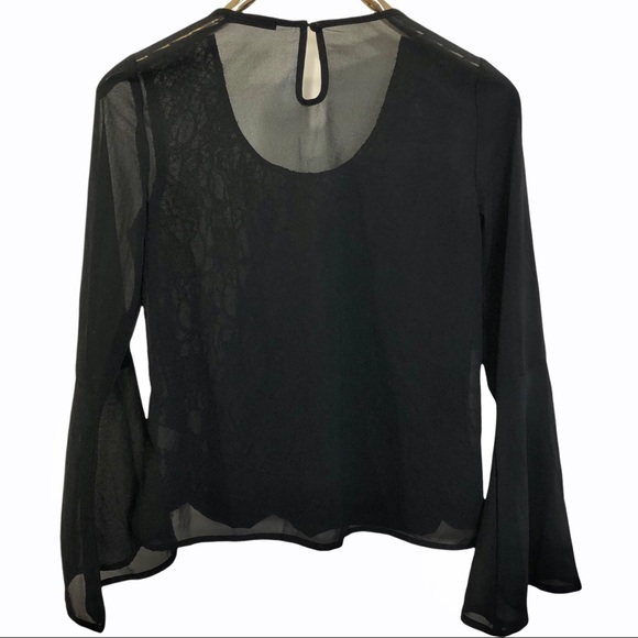 Buckle Leaf Method Top Sheer Black - Picture 6 of 12